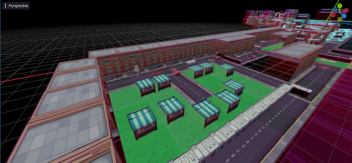 The game running in the new 3D setup, in-engine