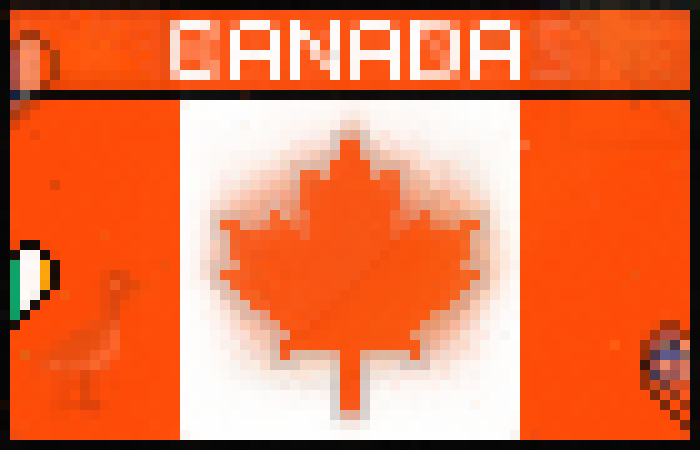 The Canada section of the canvas, averaged over time